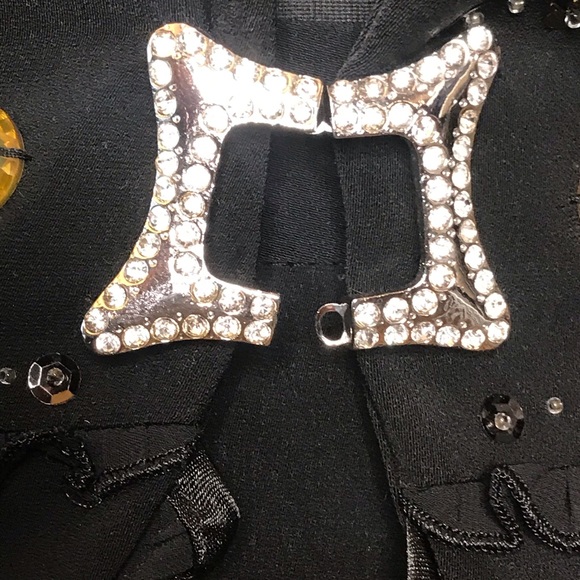 AS-HRO sequin trim jacket w maxi skirt- - Picture 10 of 16